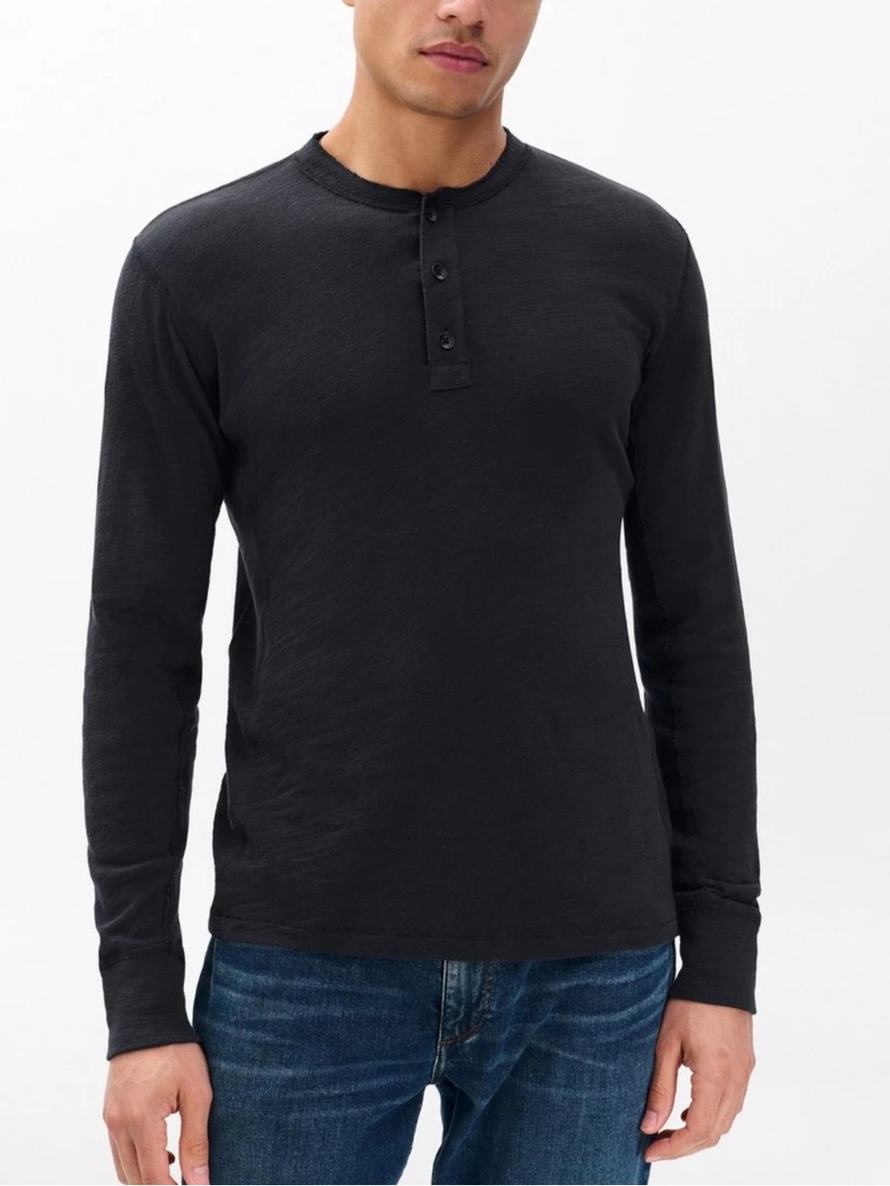 rag & bone Classic Henley Jet Black Men’s L NWT $165